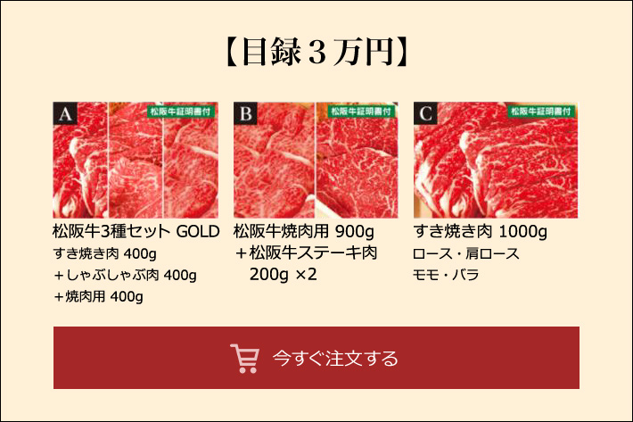 松阪牛目録ギフト【1万円コース】 目録セット しげよし離宮和久庵